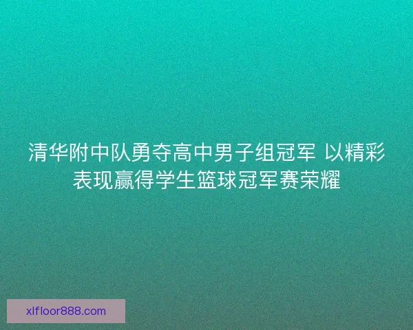 清华附中队勇夺高中男子组冠军 以精彩表现赢得学生篮球冠军赛荣耀