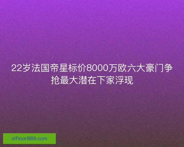 22岁法国帝星标价8000万欧六大豪门争抢最大潜在下家浮现